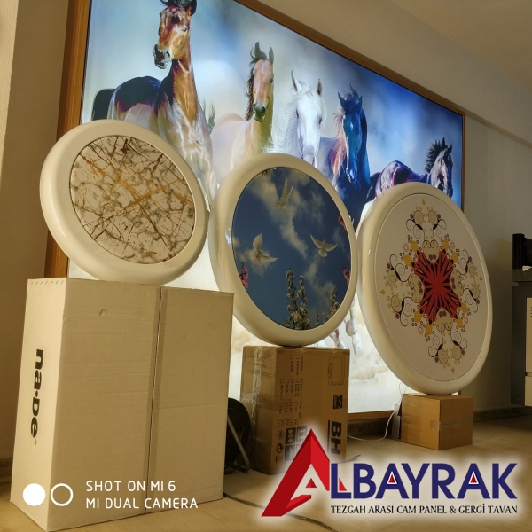 Hazır gergi tavan,gergi tavan avize,gergi tavan aydınlatma.